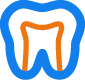 Outline of tooth with smaller, orange outline inside of it, signifying a root canal at West Richland Family Dental