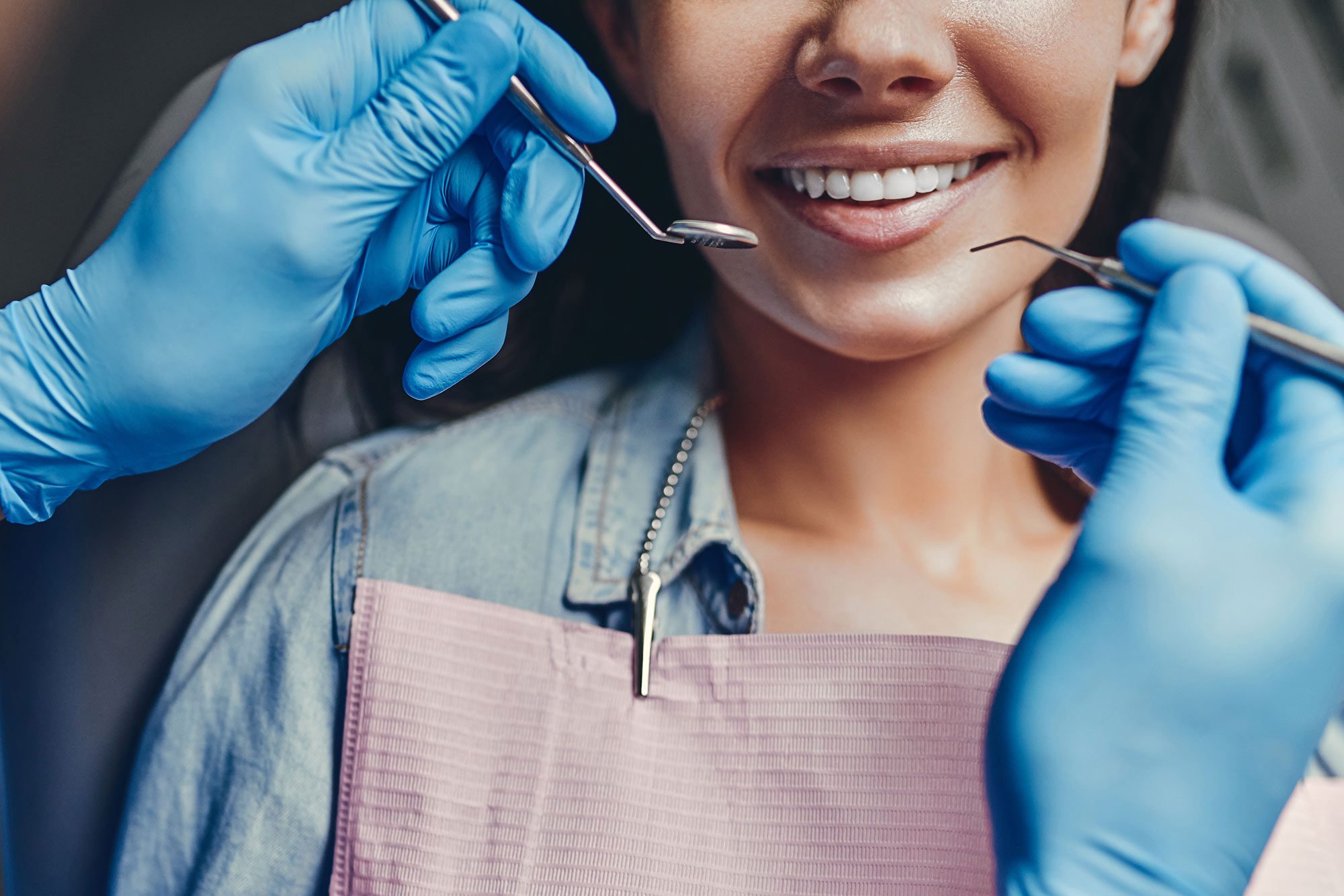 woman has great oral health following her checkup at West Richland Family Dental