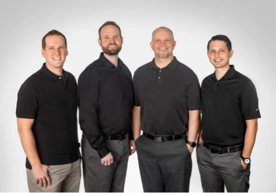 WRFD-Group-WEB3dsk The dentists at West Richland Family Dental. From left to right, Michael Maxfield, Jarom Smith, Jason Madsen, and Wes Karlson